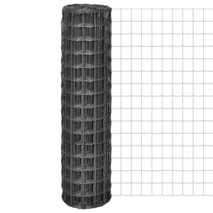 vidaXL Euro Fence Steel 10x1.5 m Grey