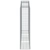 vidaXL Arched Gabion Baskets 9 pcs 300x50x200/220 cm Galvanised Iron