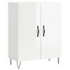 vidaXL Highboard High Gloss White 69.5x34x180 cm Engineered Wood