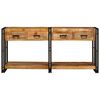 vidaXL Console Tables 2 pcs Brown 160 x 33 x 75 cm Solid Mango wood