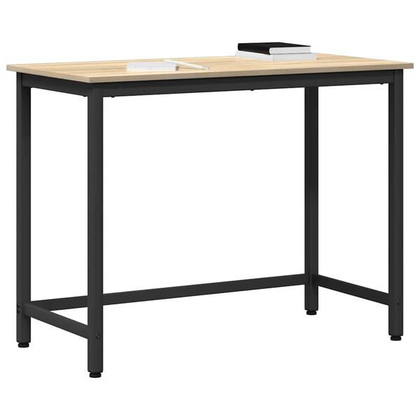 vidaXL Table Sonoma Oak 80 x 50 x 76.5 cm Engineered Wood and Steel