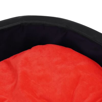 vidaXL Dog Bed Black and Red 99x89x21 cm Plush and Faux Leather