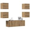 vidaXL 5 Piece TV Cabinet Set Wall-mounted Artisan Oak Engineered Wood