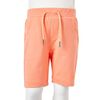 Kids' Shorts with Drawstring Neon Orange 128