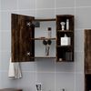 vidaXL Bathroom Mirror Cabinet Smoked Oak 62.5x20.5x64cm Engineered Wood