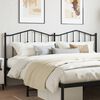 vidaXL Metal Headboard Black 200 cm
