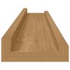 vidaXL Wall Shelf with Shelf 2 pcs Brown 60 x 9 x 3 cm Engineered Wood