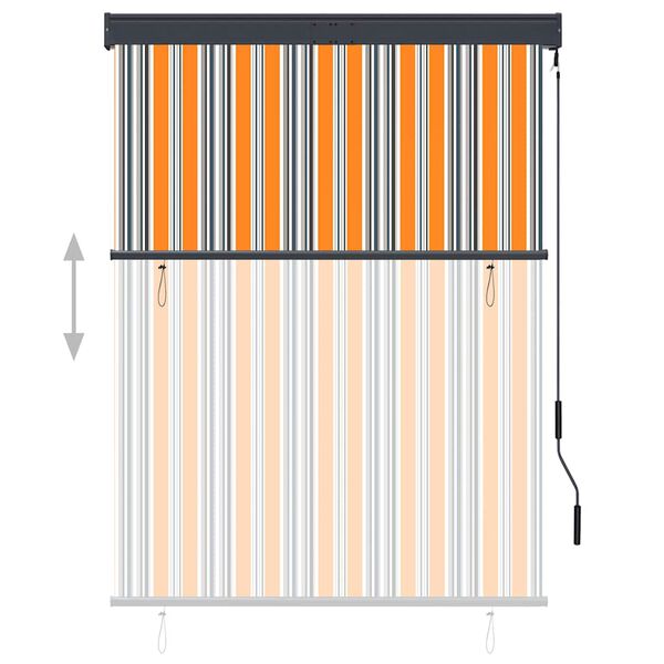 vidaXL Outdoor Roller Blind 120x250 cm Yellow and Blue