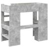 vidaXL Loft Bed Frame with Desk with Storage Concrete Grey 80 x 200 cm