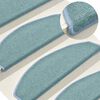vidaXL Stair Mats 30 pcs 65x24x4 cm Sea Blue Half Round Large