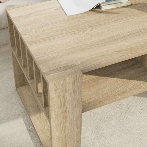 vidaXL Coffee Table Sonoma Oak 92 x 49.5 x 45 cm Engineered Wood