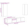 vidaXL Wall Mounted TV cabinets 4 pcs Artisan Oak Engineered Wood
