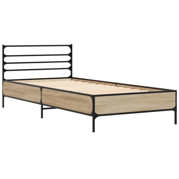 vidaXL Bed Frame without Mattress Sonoma Oak 100x200 cm