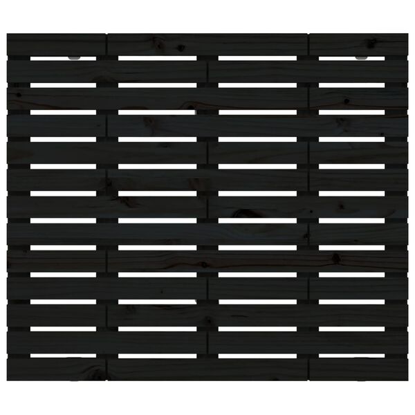 vidaXL Wall Headboard Black 106x3x91.5 cm Solid Wood Pine