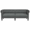vidaXL Sofa Dark Grey 201.5 x 74.5 x 74.5 cm Polyester