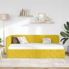 vidaXL Corner Bed Frame with Headboard Yellow 100 x 200 cm Velvet