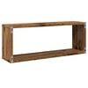 vidaXL Wall Cube Shelves 2 pcs Old Wood 60x15x23 cm Engineered Wood