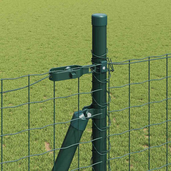 vidaXL Fence Post 13 pcs Green Steel