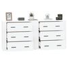 vidaXL Sideboards 2 pcs White Engineered Wood