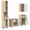 vidaXL Bathroom Furniture Set Sonoma Oak Engineered wood, Metal