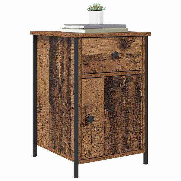 vidaXL Bedside Cabinet 2 pcs Old Wood 40 x 42 x 60 cm Engineered Wood