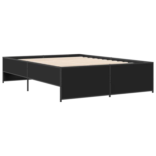 vidaXL Bed Frame without Mattress Black 135x190 cm Double
