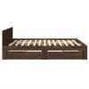 vidaXL Bed Frame with Headboard without Mattress Brown Oak 200x200 cm
