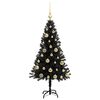 vidaXL Christmas Tree with 150 LEDs with Stand Black 120 cm PVC