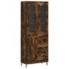 vidaXL Highboard Smoked Oak 69.5x34x180 cm Engineered Wood