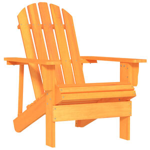 vidaXL Garden Chair | Orange | Solid fir wood | Ergonomic | Adirondack Chair