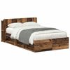 vidaXL Bed Frame with Storage Old Wood 120 x 190 cm Engineered Wood