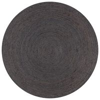 vidaXL Handmade Rug Jute Round 150 cm Dark Grey
