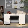 vidaXL Desk White 140x50x75 cm Engineered Wood