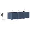 vidaXL Garden Planter 3 pcs Grey 120 x 40 x 37.5 cm Plastic