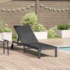 vidaXL Sunbed Reclining 1-person Black 206 x 62.5 x 74 cm Poly Rattan