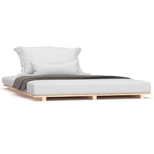 vidaXL Bed Frame without Mattress 150x200 cm King Size Solid Wood Pine