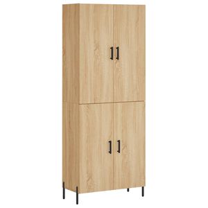 vidaXL Highboard Sonoma Oak 69.5x34x180 cm Engineered Wood