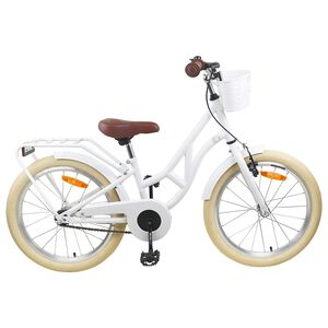 vidaXL Kids Bike 20 Inches for 6-11 Years Old White