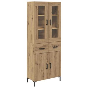 vidaXL Highboard 2 pcs Artisan Oak 69.5 x 34 x 180 cm Engineered Wood