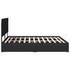 vidaXL Storage Bed with Headboard Black 200 x 200 cm Engineered Wood