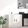 vidaXL Storage Cabinet White 90 x 40 x 70 cm Cold-Rolled Steel