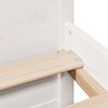 vidaXL Bookcase Bed without Mattress White 140x200cm Solid Wood Pine