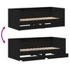 vidaXL Daybed with Headboard Black Oak 75 x 190 cm Engineered Wood