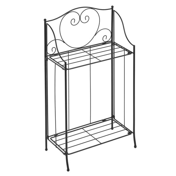 HI 2-tier Garden Shelf Foldable Metal 35.5x19.5x65 cm