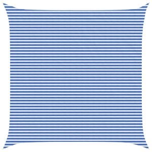 vidaXL Sunshade Sail Blue and White 7 x 7 m HDPE