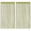 vidaXL String Curtains 2 pcs 100x250 cm Green
