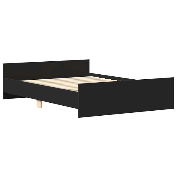vidaXL Bed Frame without Mattress Black 140x200 cm