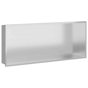 vidaXL Shower Niche Silver 75 x 30 x 9.5 cm Stainless Steel