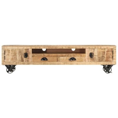 vidaXL TV Cabinet 150x30x37 cm Solid Mango Wood