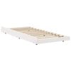 vidaXL Bed Frame White 75 x 190 cm Solid Pine Wood